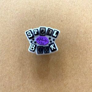 🐊6/$12🐊 Spell Book Purple and Black Shoe Charm, Croc Charm